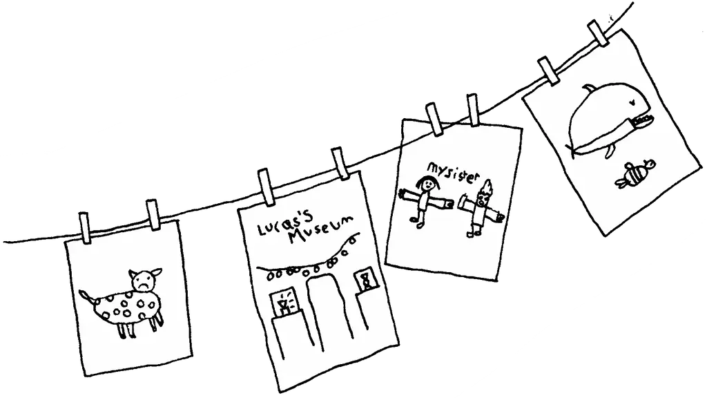 Illustration of children's drawings